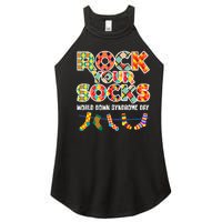 World Down Syndrome Day Rock Your Socks Awareness Women's Perfect Tri Rocker Tank