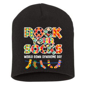 World Down Syndrome Day Rock Your Socks Awareness Short Acrylic Beanie