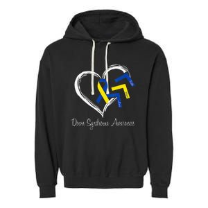 World Down Syndrome Day 321 Awareness Support Garment-Dyed Fleece Hoodie