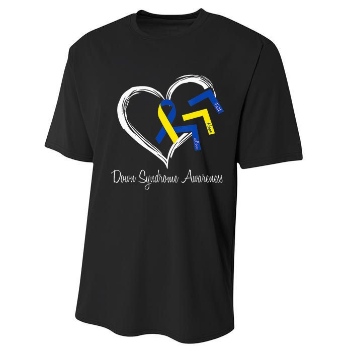 World Down Syndrome Day 321 Awareness Support Performance Sprint T-Shirt