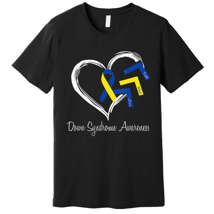 World Down Syndrome Day 321 Awareness Support Premium T-Shirt