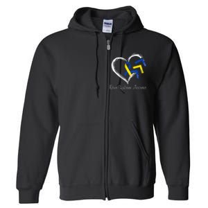 World Down Syndrome Day 321 Awareness Support Full Zip Hoodie