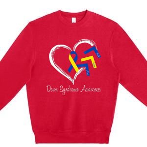 World Down Syndrome Day 321 Awareness Support Premium Crewneck Sweatshirt