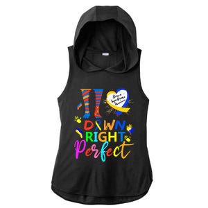 World Down Syndrome Day Rock Your Socks T21 Awareness Ladies PosiCharge Tri-Blend Wicking Draft Hoodie Tank