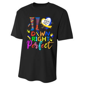 World Down Syndrome Day Rock Your Socks T21 Awareness Performance Sprint T-Shirt