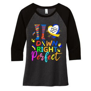 World Down Syndrome Day Rock Your Socks T21 Awareness Women's Tri-Blend 3/4-Sleeve Raglan Shirt