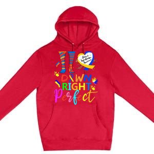 World Down Syndrome Day Rock Your Socks T21 Awareness Premium Pullover Hoodie