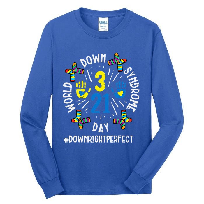 World Down Syndrome Day 321 Awareness Support Tall Long Sleeve T-Shirt