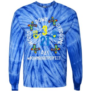 World Down Syndrome Day 321 Awareness Support Tie-Dye Long Sleeve Shirt