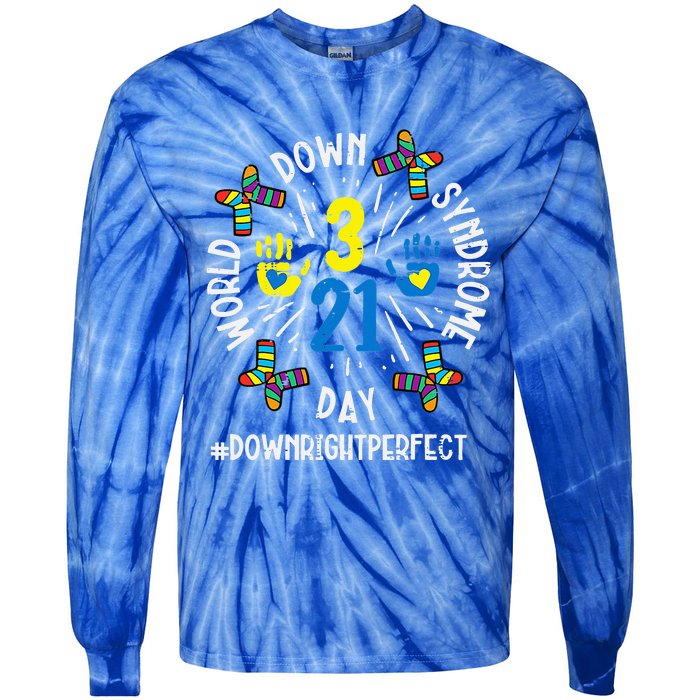 World Down Syndrome Day 321 Awareness Support Tie-Dye Long Sleeve Shirt