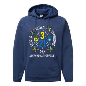 World Down Syndrome Day 321 Awareness Support Performance Fleece Hoodie