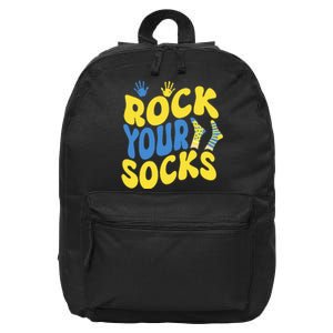 World Down Syndrome Day Rock Your Socks 16 in Basic Backpack