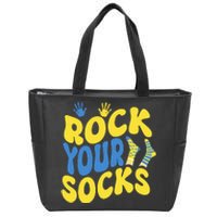 World Down Syndrome Day Rock Your Socks Zip Tote Bag