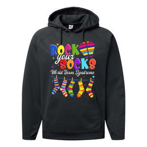 World Down Syndrome Day Rock Your Socks Awareness Performance Fleece Hoodie