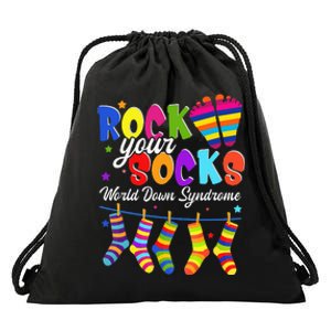 World Down Syndrome Day Rock Your Socks Awareness Drawstring Bag