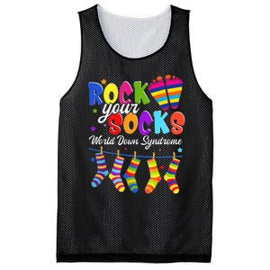 World Down Syndrome Day Rock Your Socks Awareness Mesh Reversible Basketball Jersey Tank