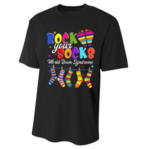 World Down Syndrome Day Rock Your Socks Awareness Performance Sprint T-Shirt