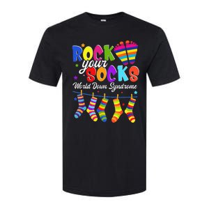 World Down Syndrome Day Rock Your Socks Awareness Softstyle CVC T-Shirt