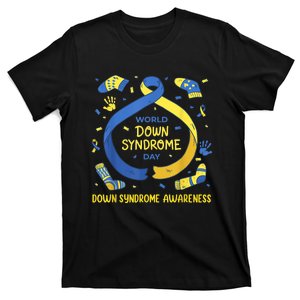 World Down Syndrome Day Awareness Socks Down Right kid T-Shirt