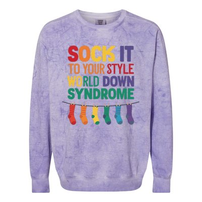 World Down Syndrome Day T21 March 2024 Colorblast Crewneck Sweatshirt