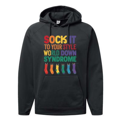 World Down Syndrome Day T21 March 2024 Performance Fleece Hoodie