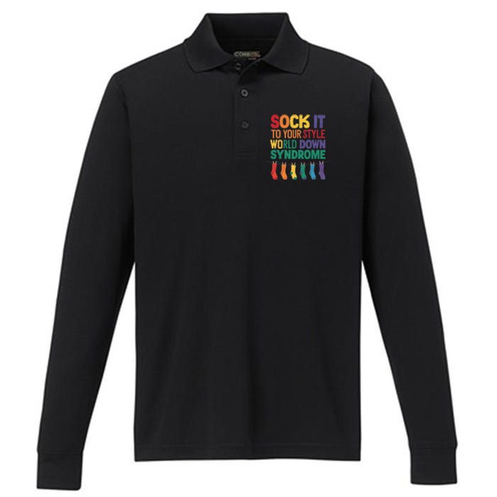 World Down Syndrome Day T21 March 2024 Performance Long Sleeve Polo