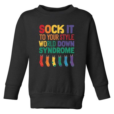 World Down Syndrome Day T21 March 2024 Toddler Sweatshirt