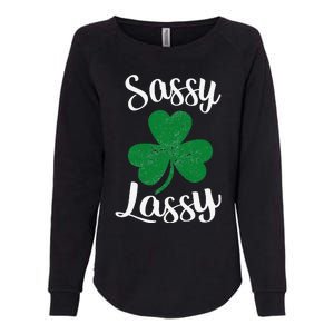 Womens Day Sassy Lassy St. Patrick's Day Womens California Wash Sweatshirt