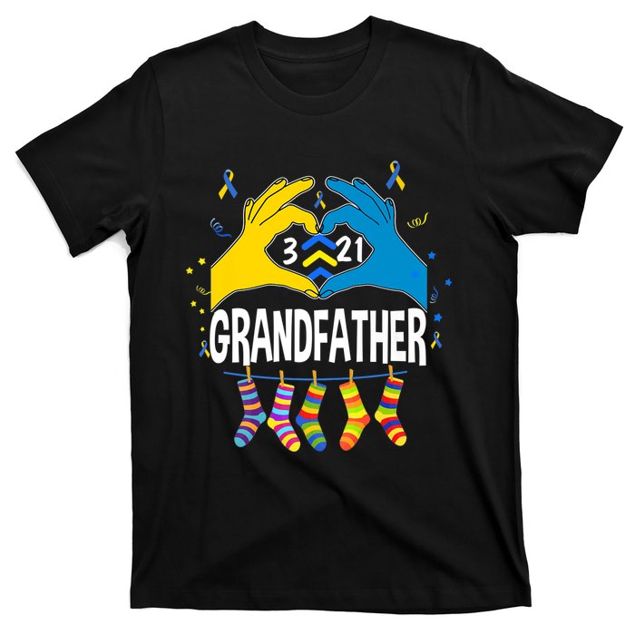 World Down Syndrome Day Shirt Trisomy 21 Grandfather Support Premium T-Shirt