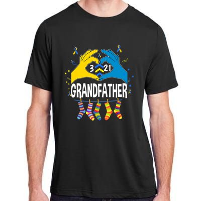 World Down Syndrome Day Shirt Trisomy 21 Grandfather Support Premium Adult ChromaSoft Performance T-Shirt