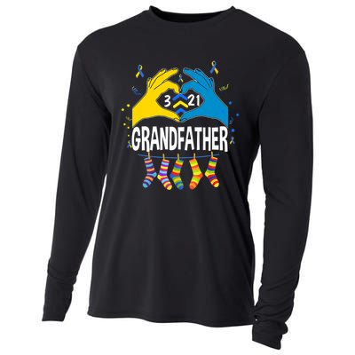 World Down Syndrome Day Shirt Trisomy 21 Grandfather Support Premium Cooling Performance Long Sleeve Crew