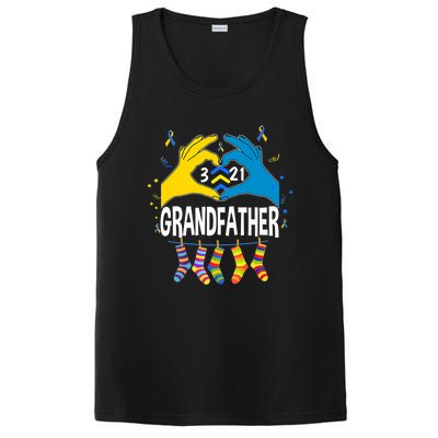 World Down Syndrome Day Shirt Trisomy 21 Grandfather Support Premium PosiCharge Competitor Tank