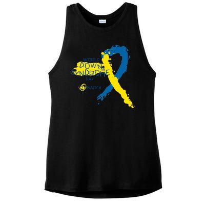 World Down Syndrome Day March 21st Ladies PosiCharge Tri-Blend Wicking Tank