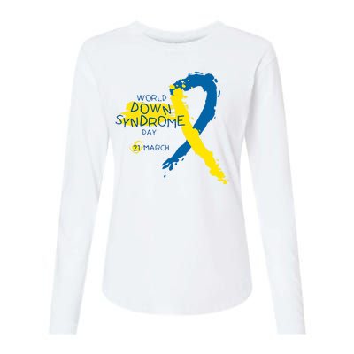 World Down Syndrome Day March 21st Womens Cotton Relaxed Long Sleeve T-Shirt