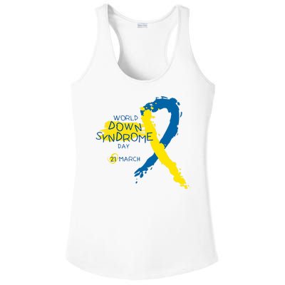 World Down Syndrome Day March 21st Ladies PosiCharge Competitor Racerback Tank