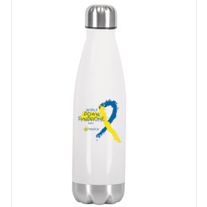 World Down Syndrome Day March 21st Stainless Steel Insulated Water Bottle