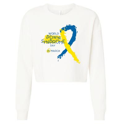 World Down Syndrome Day March 21st Cropped Pullover Crew