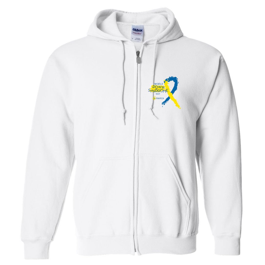 World Down Syndrome Day March 21st Full Zip Hoodie