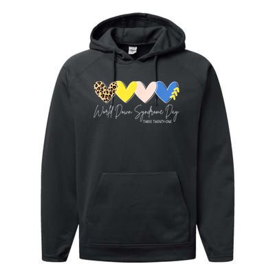 World Down Syndrome Awareness Day 3.21 Trisomy Support Performance Fleece Hoodie