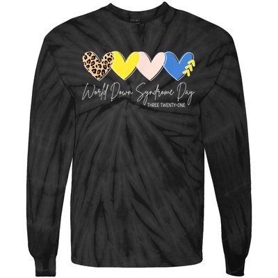 World Down Syndrome Awareness Day 3.21 Trisomy Support Tie-Dye Long Sleeve Shirt