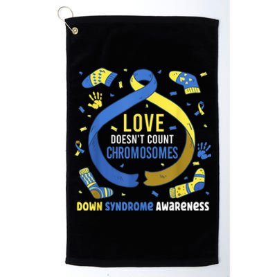 World Down Syndrome Awareness  Love Doesn't Count Chromosomes Platinum Collection Golf Towel