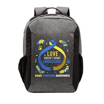 World Down Syndrome Awareness  Love Doesn't Count Chromosomes Vector Backpack