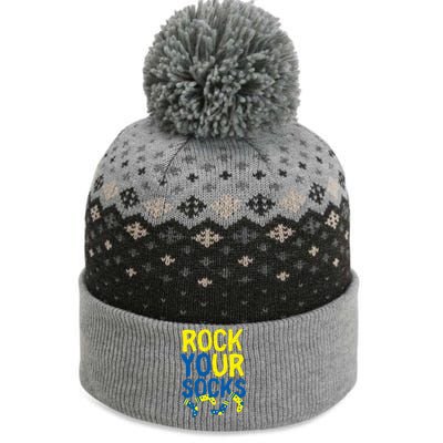 World Down Syndrome Day Rock Your Socks The Baniff Cuffed Pom Beanie