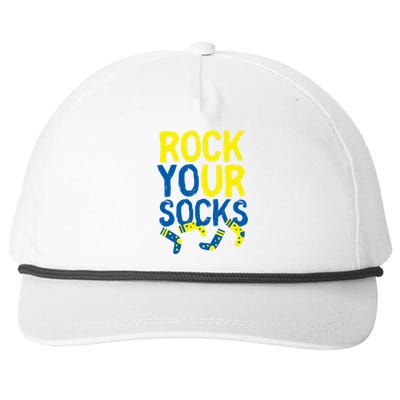 World Down Syndrome Day Rock Your Socks Snapback Five-Panel Rope Hat