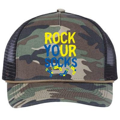 World Down Syndrome Day Rock Your Socks Retro Rope Trucker Hat Cap