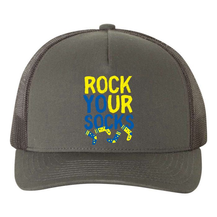 World Down Syndrome Day Rock Your Socks Yupoong Adult 5-Panel Trucker Hat