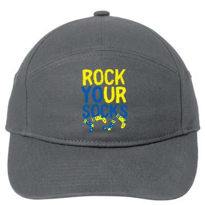 World Down Syndrome Day Rock Your Socks 7-Panel Snapback Hat