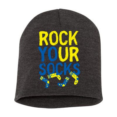 World Down Syndrome Day Rock Your Socks Short Acrylic Beanie