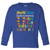 World Down Syndrome Day Rock Your Socks Awareness Gift Toddler Long Sleeve Shirt