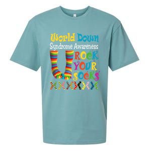 World Down Syndrome Day Rock Your Socks Awareness Gift Sueded Cloud Jersey T-Shirt